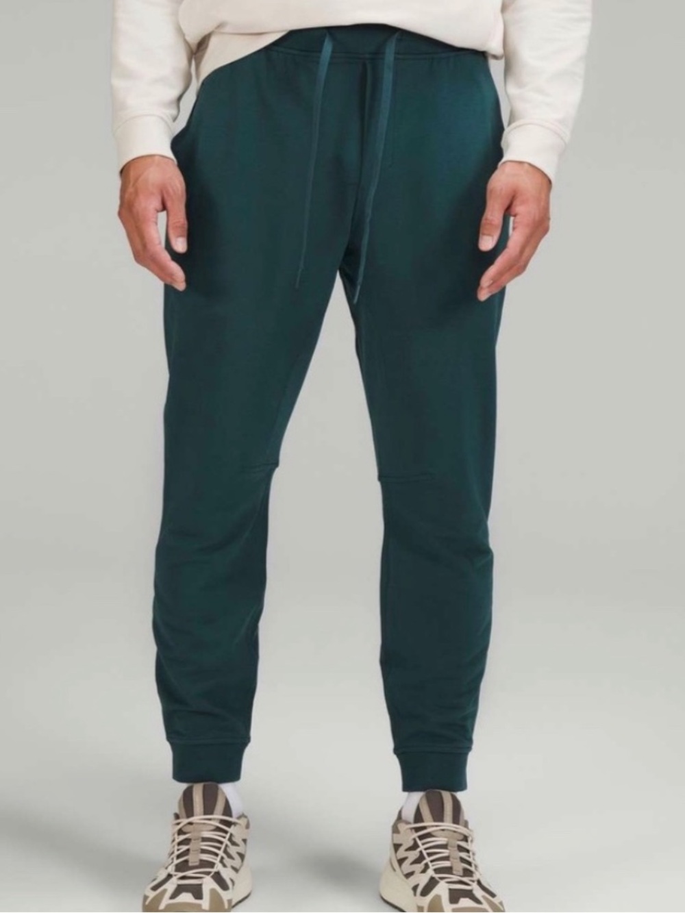 Lululemon City Sweat Jogger Green Mens Medium Stretch French Terry Pants M5AJTS